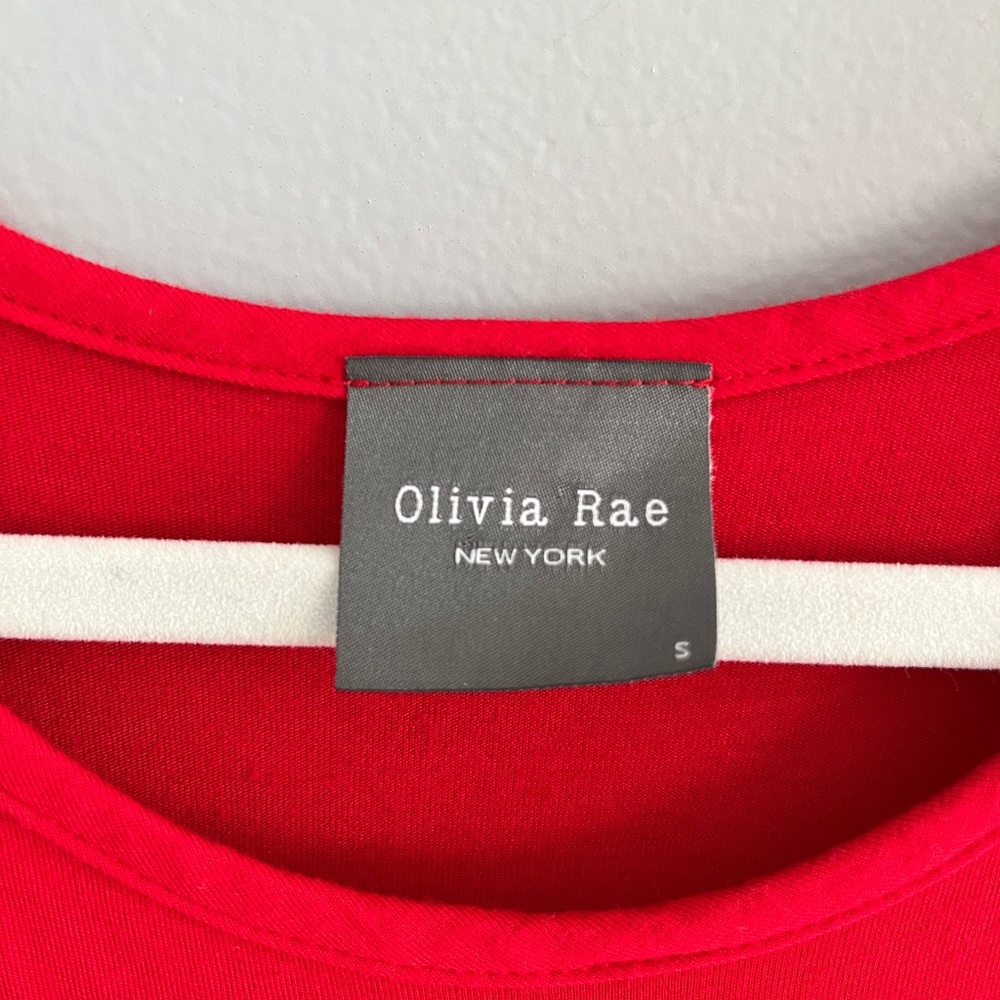Red Knit Ruffle Dress - Picture 5 of 5